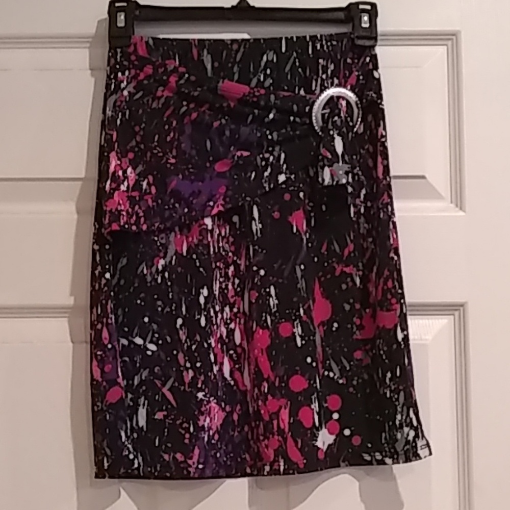 Unique Tie Dye Skirt With Belt Attached